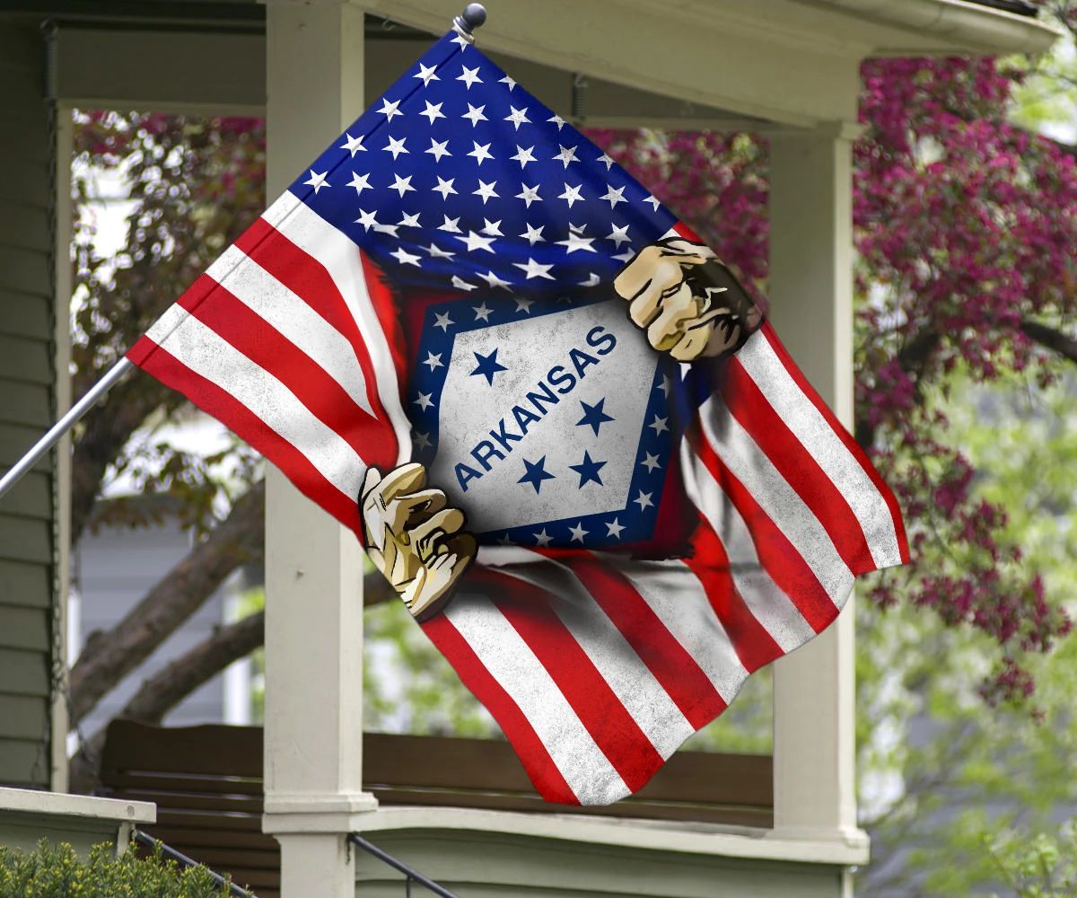 Arkansas American Flag Fourth Of July Flag Patriotic Gift