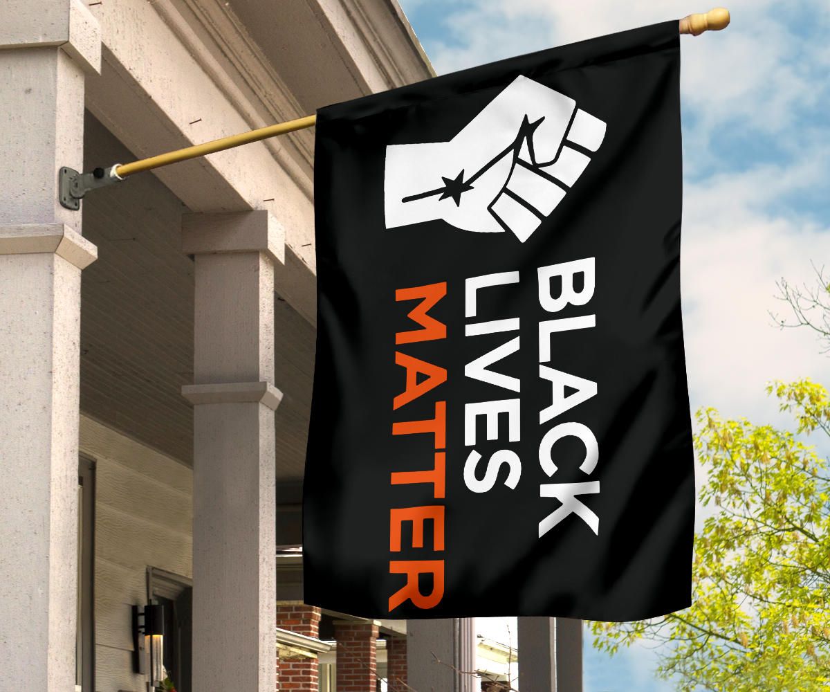 Black Lives Matter Flag Blm Fist Protest