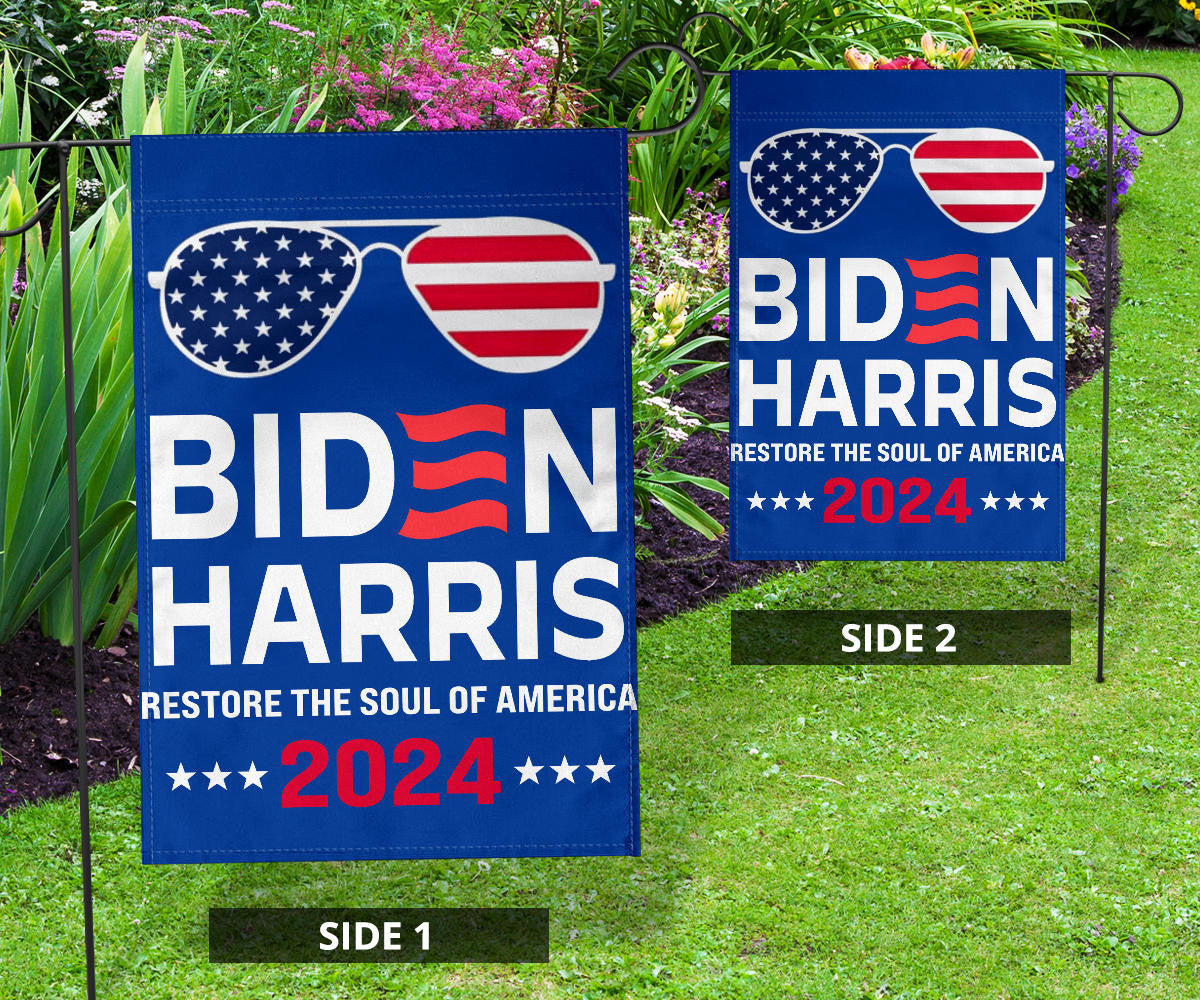 Biden Harris 2024 Restore the Soul of America Flag Vote For Joe Biden Presidential Election