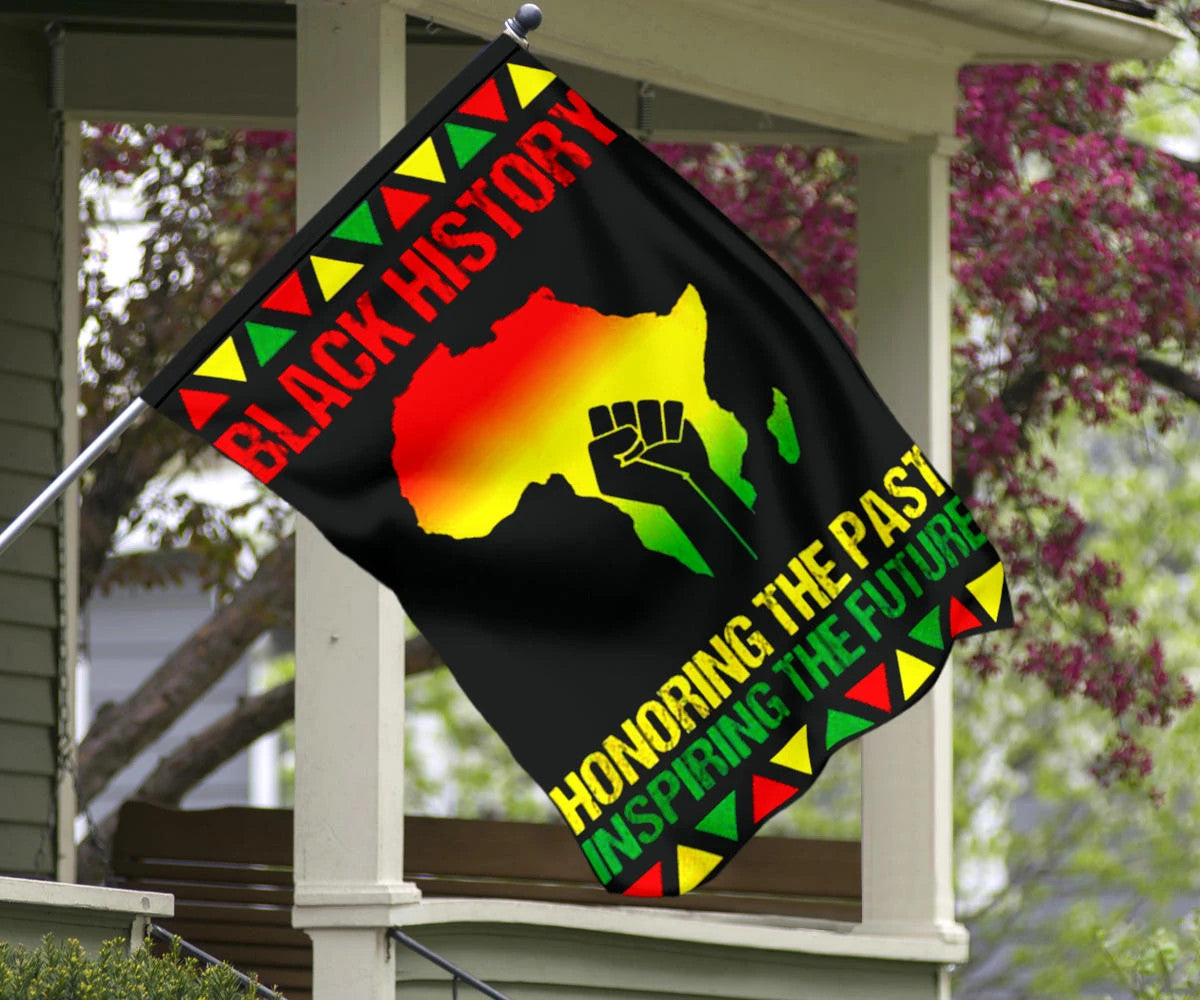 Black History Flag Honoring The Past Inspiring The Future Black History Month Flag Decor