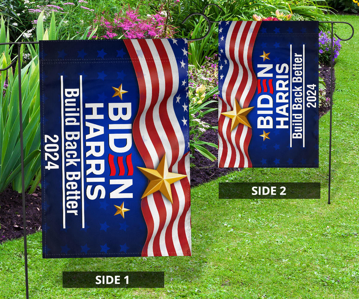 Biden Harris 2024 Build Back Better Flag USA Democrats For Joe Biden Voting Flag