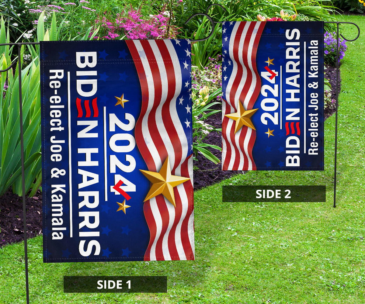 Biden Harris 2024 Flag Re-Elect Joe And Kamala For U.S President Campaign Flag For Sale