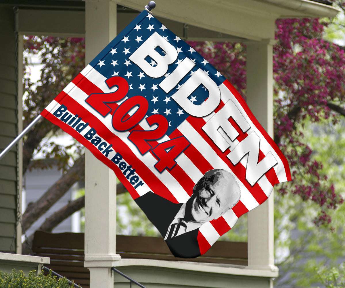 Biden 2024 Build Back Better Flag Joe Biden Campaign Merch For Presidential Election