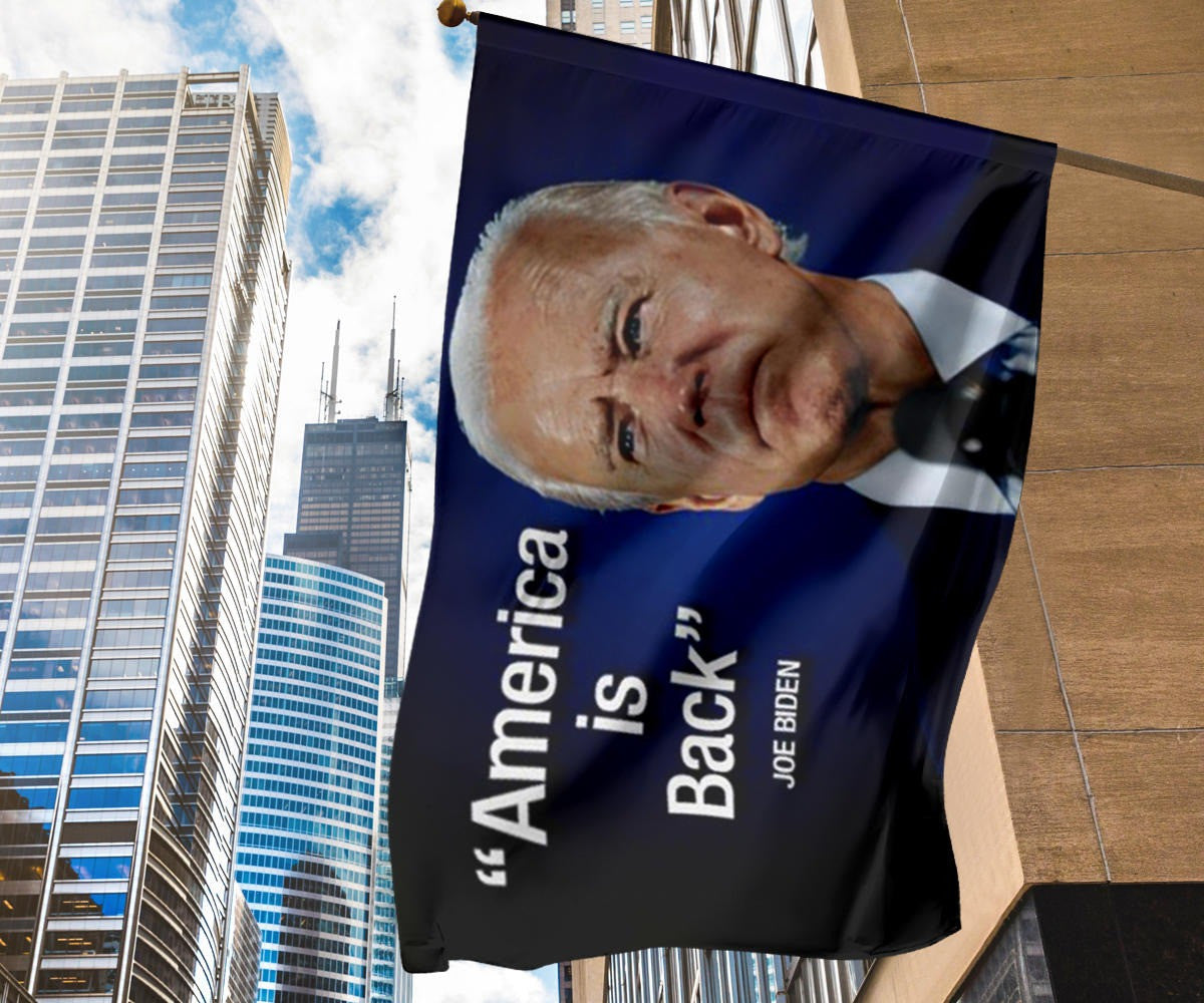 Biden 2024 Flag America Is Back Joe Biden Political Flag 2024 Presidential Election