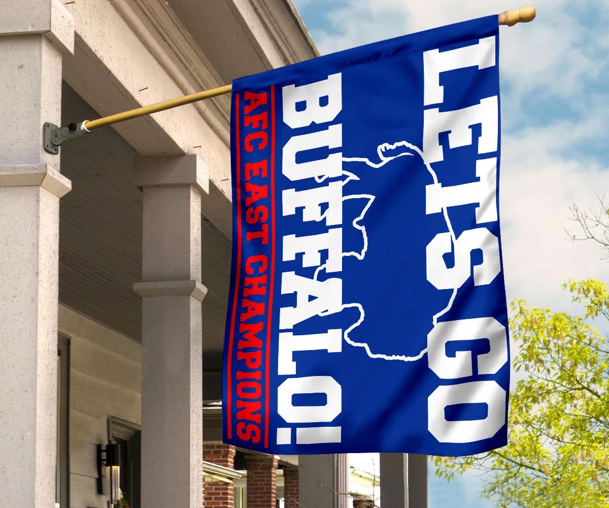 Buffalo Bills Flag Let's Go Buffalo Afc East Champion 2024 Buffalo Bills Outdoor Flag