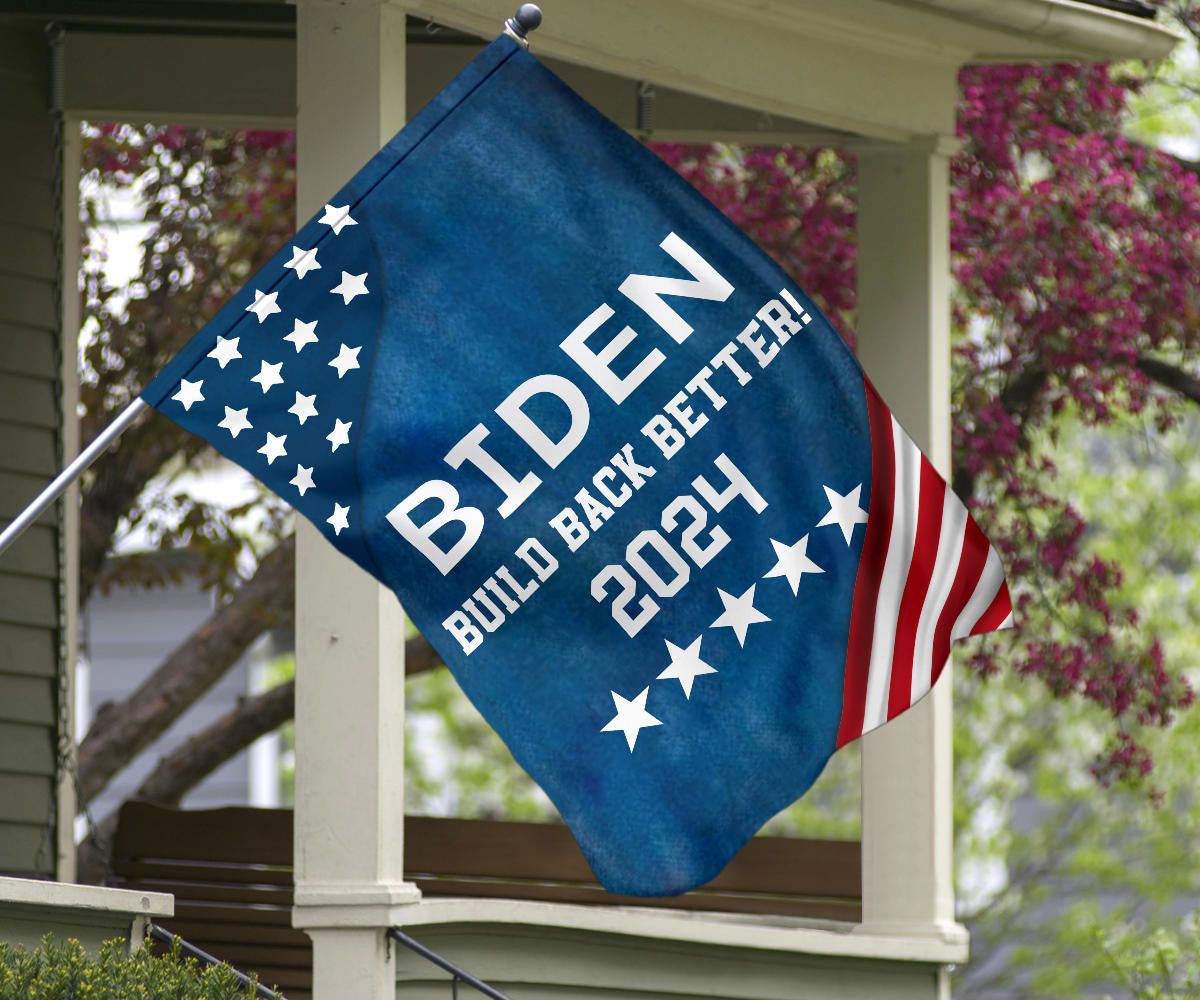 Biden 2024 Build Back Better Flag Voting Joe Biden 2024 Campaign Election Yard Flag