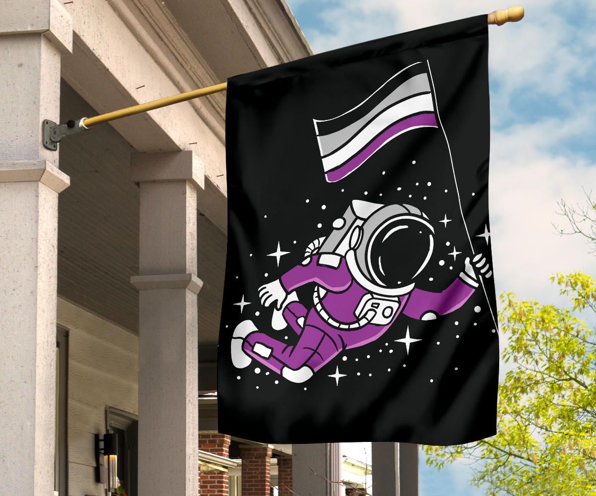 Astronaut Space Asexual Flag International Asexuality Day LGBT Merch Ace Flag