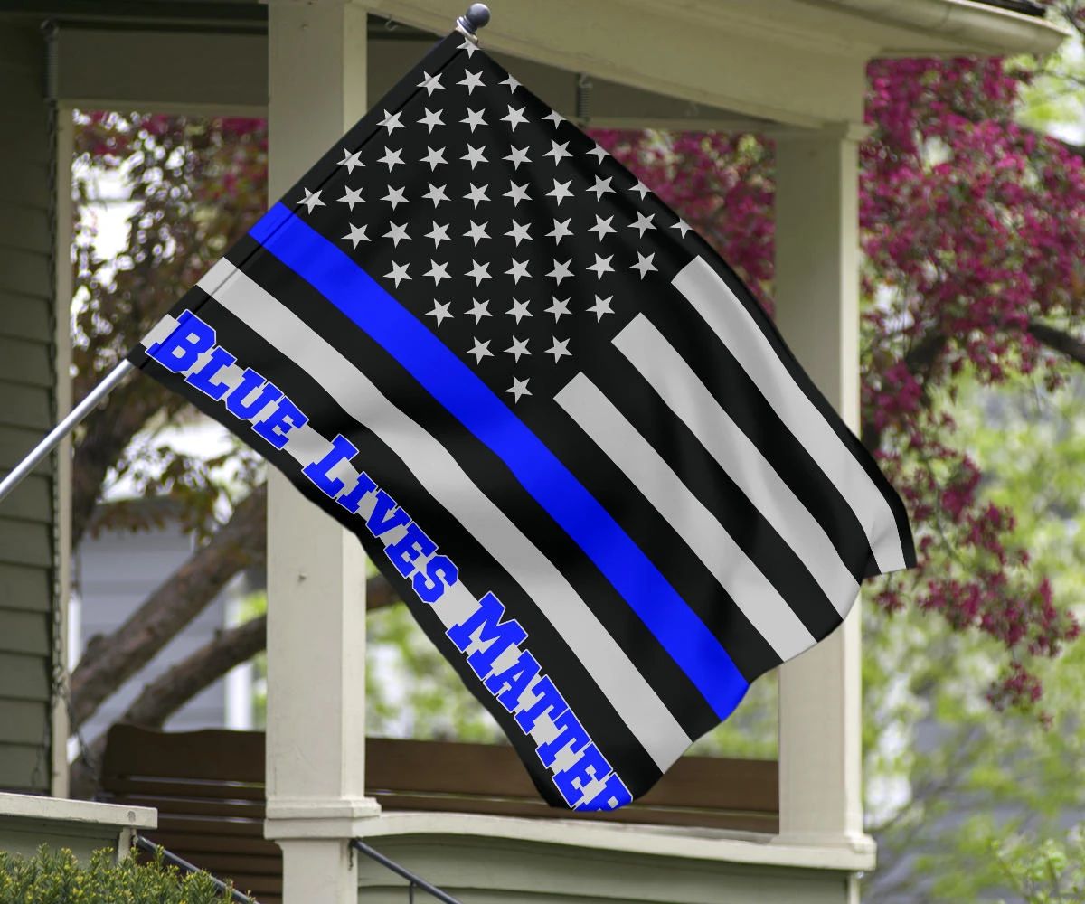 Blue Lives Matter American USA Police Flag Honoring Men Women Law Enforcement Officers