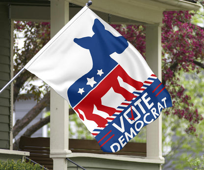 Vote Democrat Flag Presidential Election Political Vote Blue For Democrats Banner