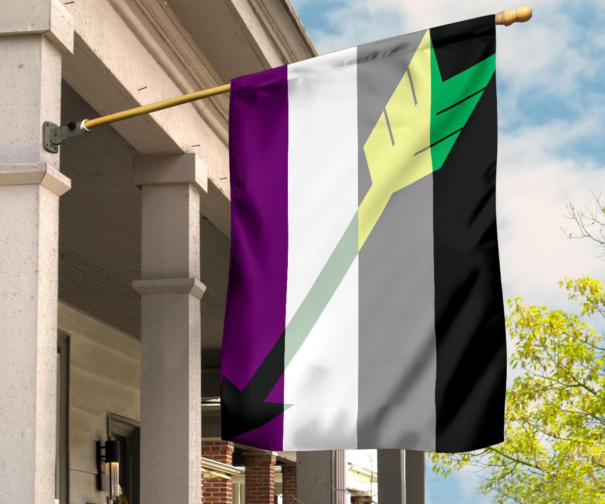 Aroace Flag Arrow Aromantic Asexual Pride Flag Outdoor Decoration LGBT Merch