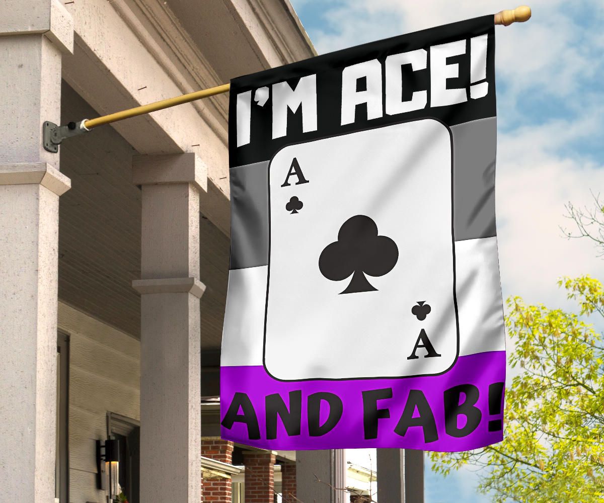 Asexual Flag I'm Ace And Fab International Asexuality Day Ace Flag LGBT Pride Parade