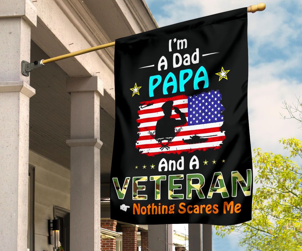 I'm A Dad And A Veteran Flag Proud Dad Veteran Father's Day Gift Ideas 2024