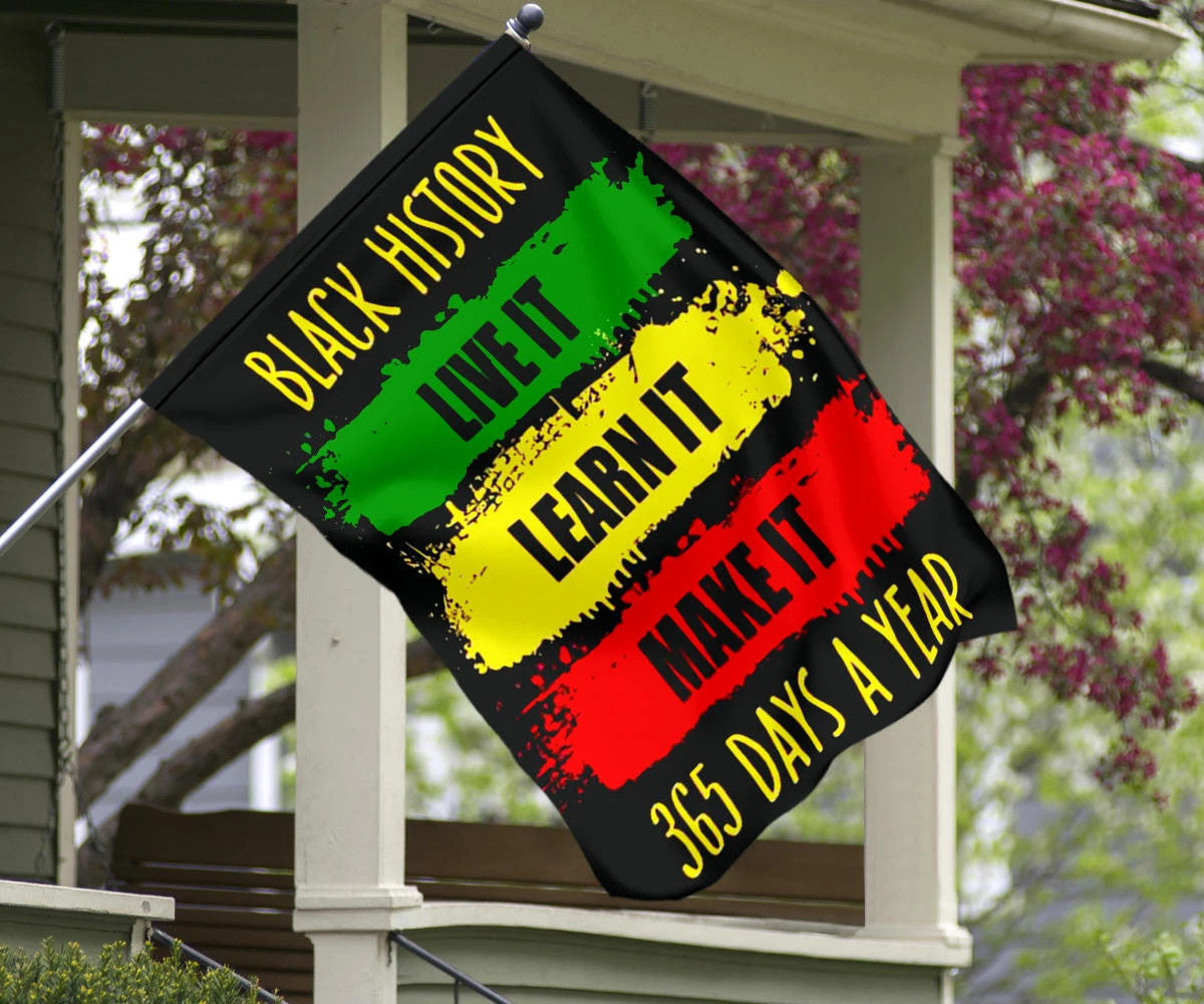 Black History Flag Black History Month Flag Red Black Green African American Month Decor