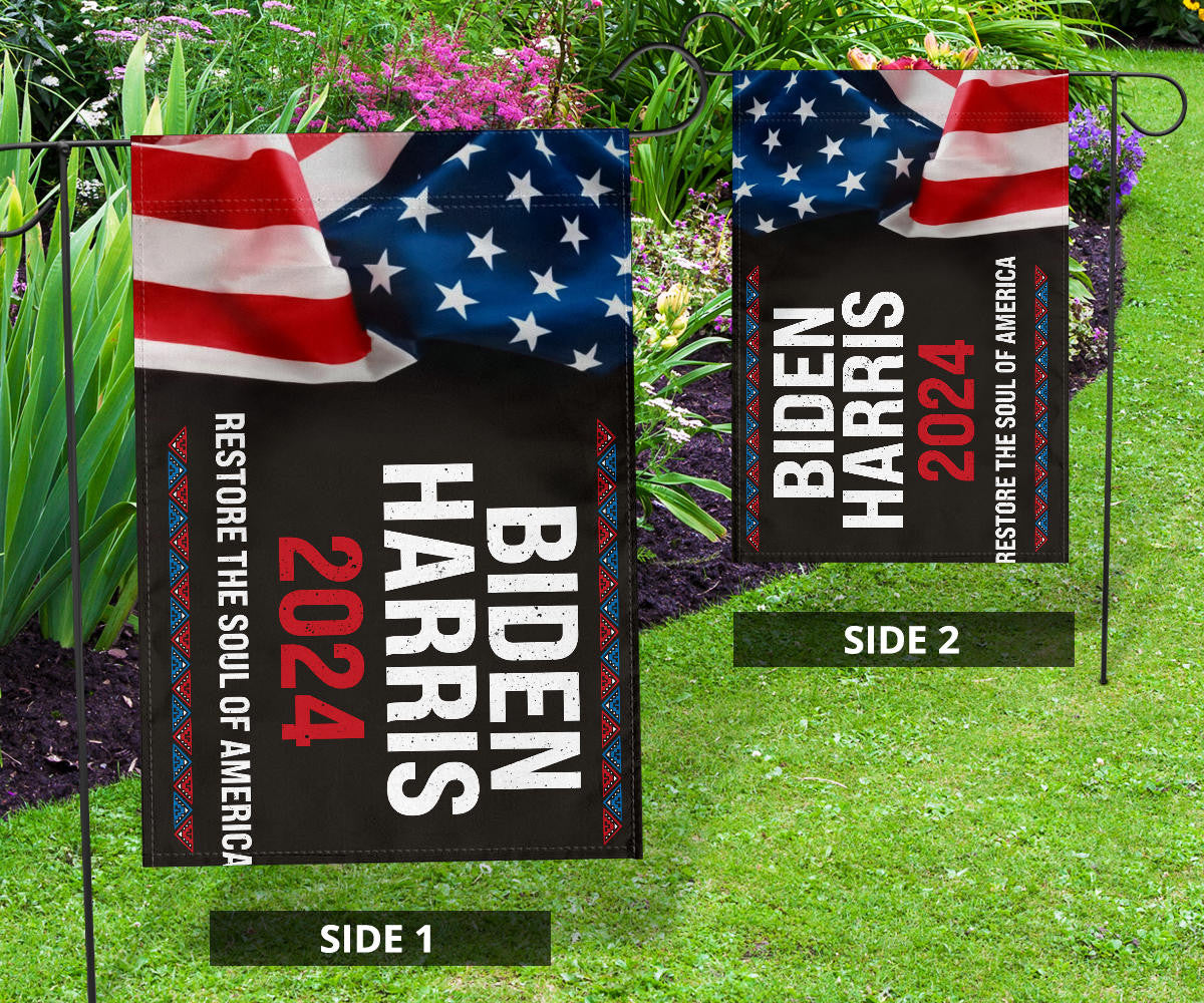 Biden Harris 2024 Flag Restore The Soul Of American Vote Biden For President 2024 Flag