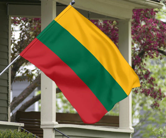 Yellow Green Red Flag Of Lithuania For Sale