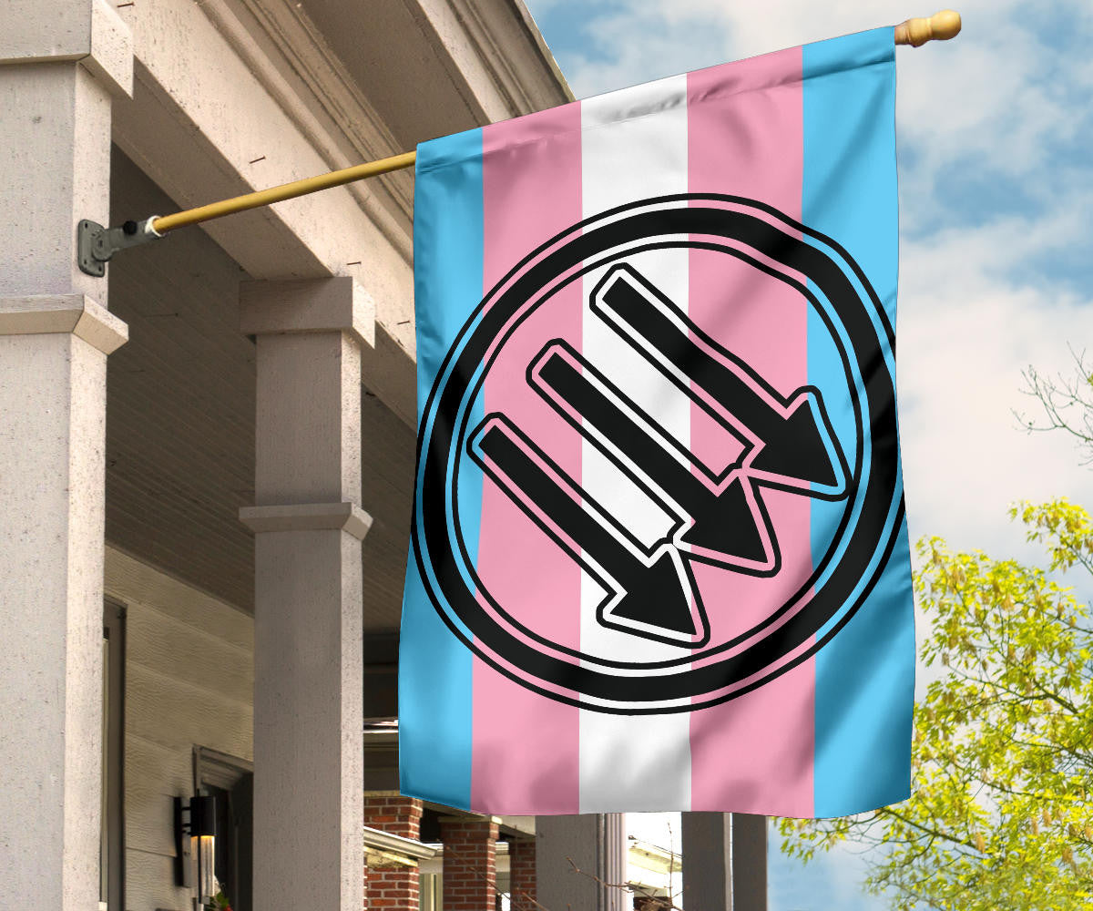 Three Narrows Trans Pride Flag Transgender Anti Fascist Anti Homophobic Flag