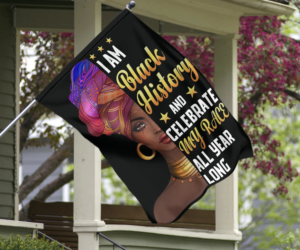 Black History Month Flag I Am Black History Women African American History Month Pride