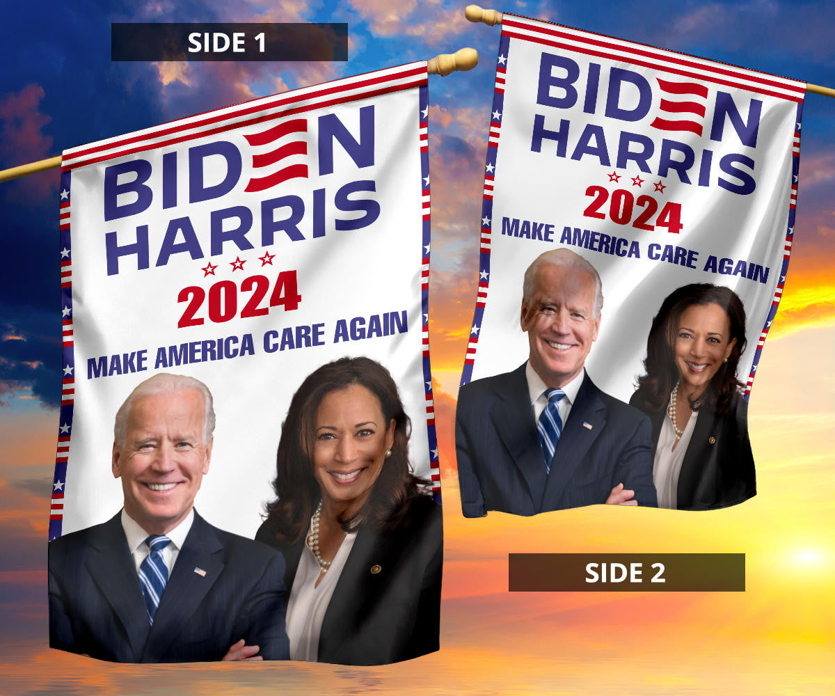 Biden Harris 2024 Make America Care Again Flag Biden Harris Merch 2024 Presidential Election