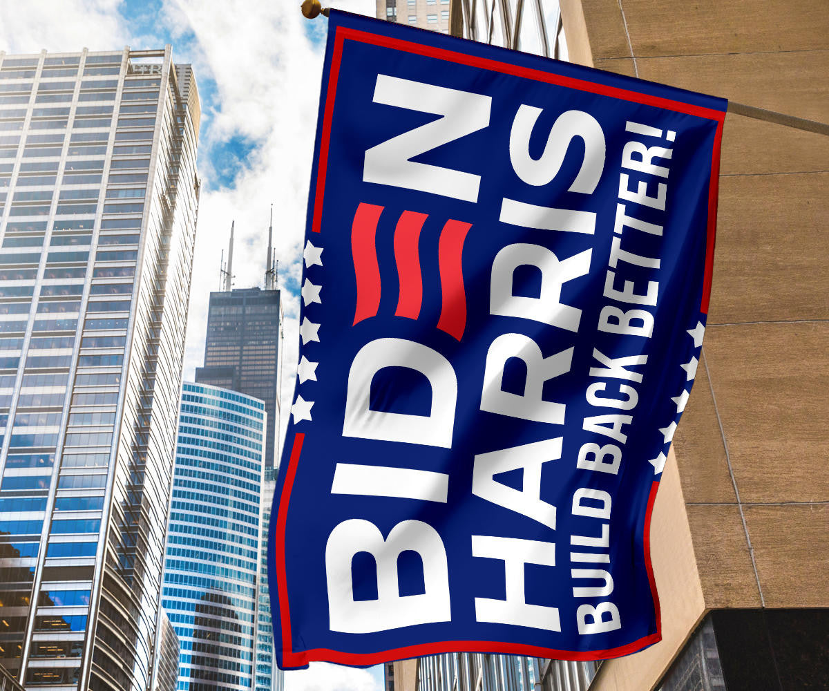 Biden Harris 2024 Flag Biden Harris Build Back Better Flag Political Merch