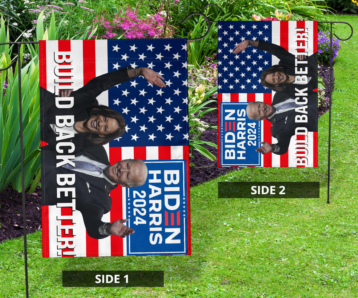 Biden Harris 2024 Flag Build Back Better USA Flag Re-Elect Biden For President Election