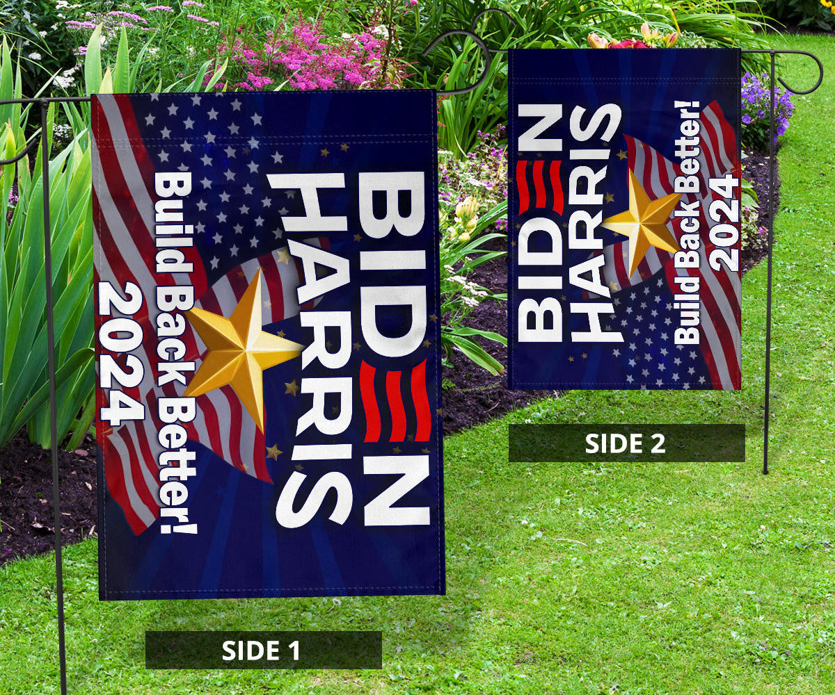 Biden Harris 2024 Flag Build Back Better Joe Biden Presidential Campaign Slogan Merch