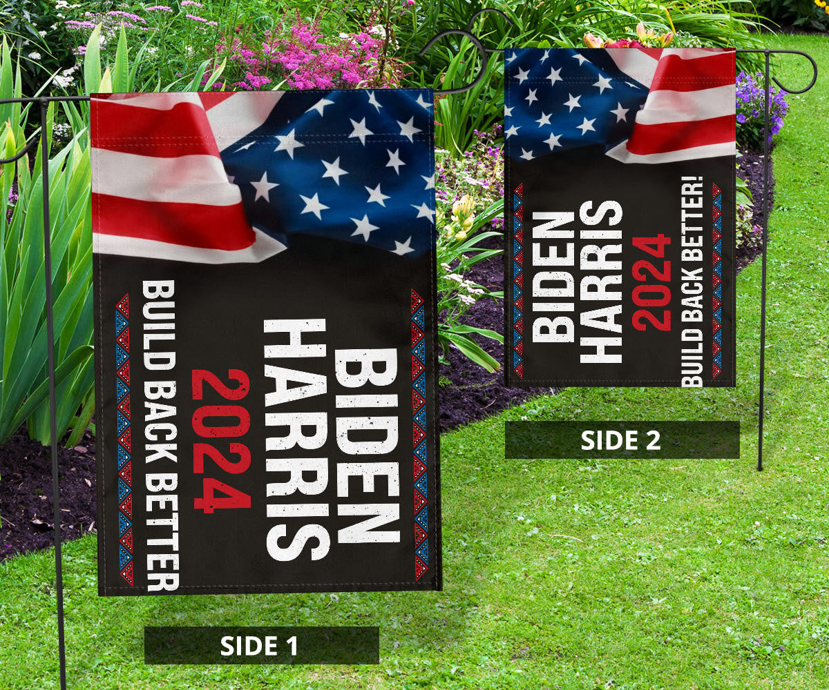 Biden Harris 2024 Flag Build Back Better Joe Biden 2024 Campaign Voting Banner