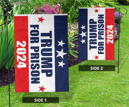 Trump For Prison 2024 Flag Vote Donald Trump 20-24 Years In Prison Yard Flag Decor