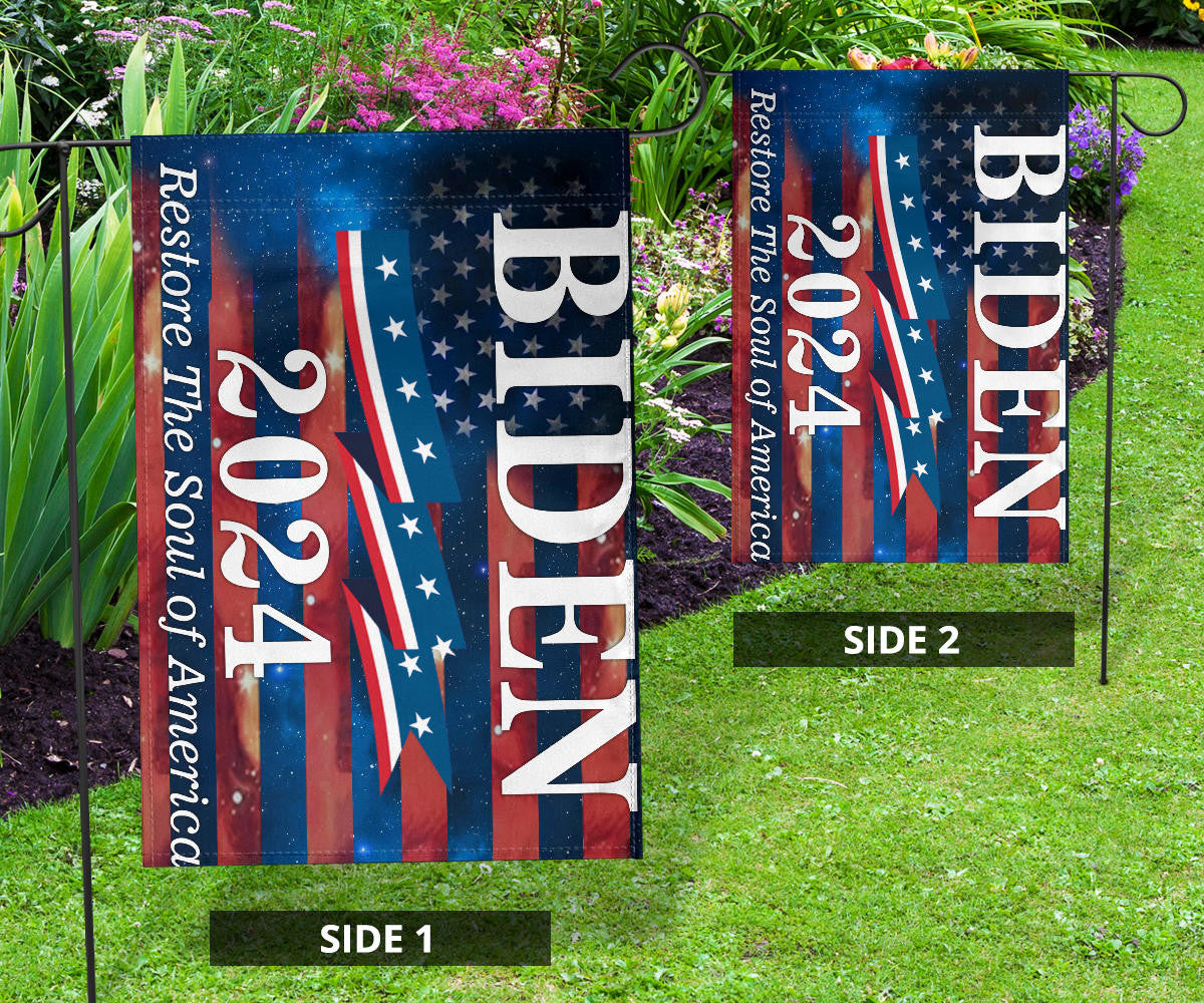 Biden 2024 Restore The Soul Of America Flag Vote For Joe Biden 2024 Election Campaign