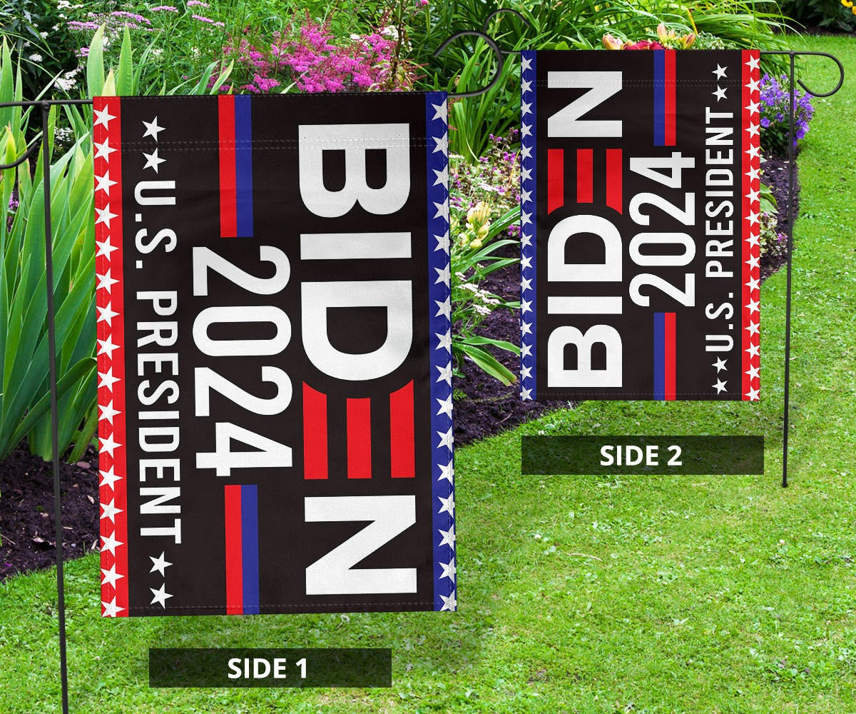 Biden 2024 US President Flag Re-Elect Biden For President Political Merchandise