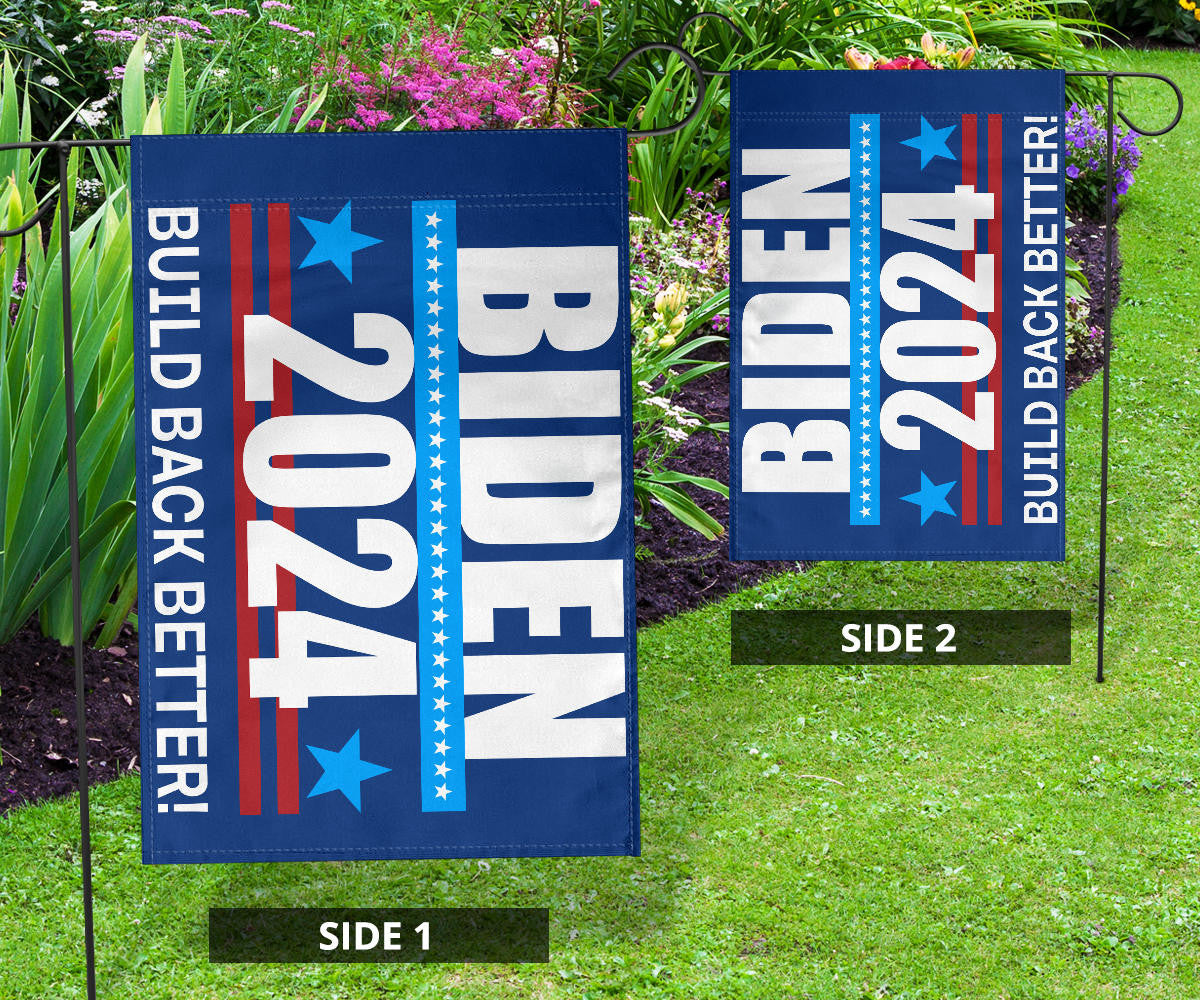 Biden 2024 Build Back Better Flag Re-Vote Joe Biden 2024 Campaign Merchandise