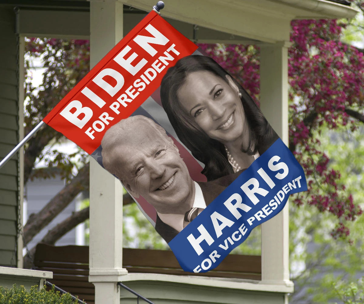 Biden For President Harris For Vice President Flag Support For Political Campaign 2024 Election