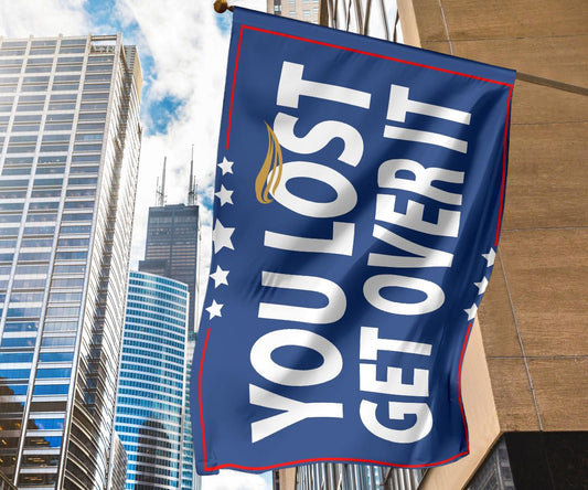 You Lost Get Over It Flag Trump Loser Biden Win Flag Election Campaign Outdoor Decor