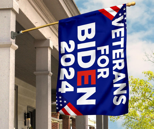 Veterans For Biden 2024 Flag Joe Biden Campaign Merch For Veterans Day