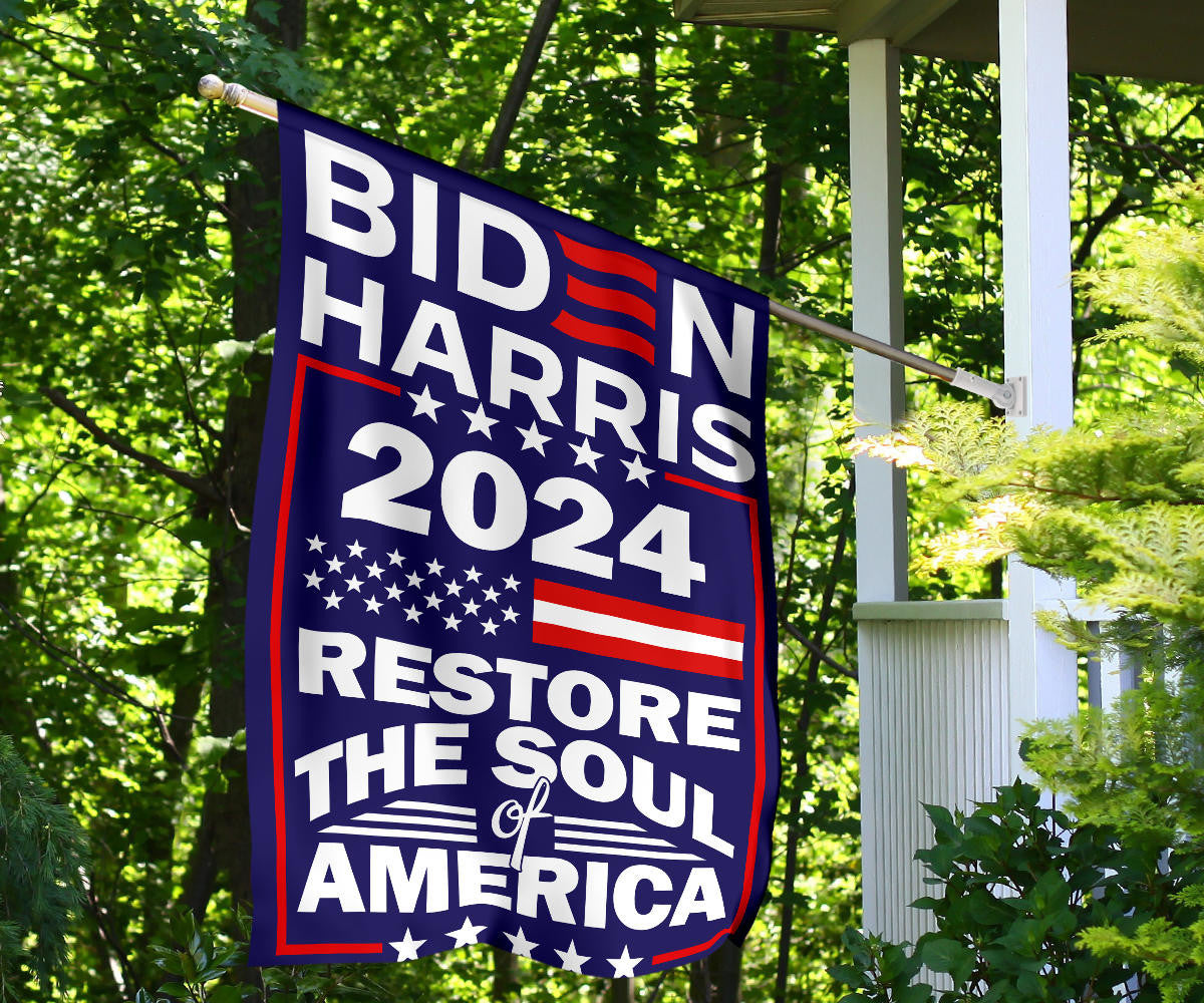 Biden Harris 2024 Restore The Soul Of America Flag Biden Harris 2024 Flag For Supporter