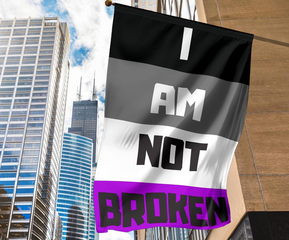 Asexual Flag I Am Not Broken International Asexuality Day LGBT Merch Ace Flag