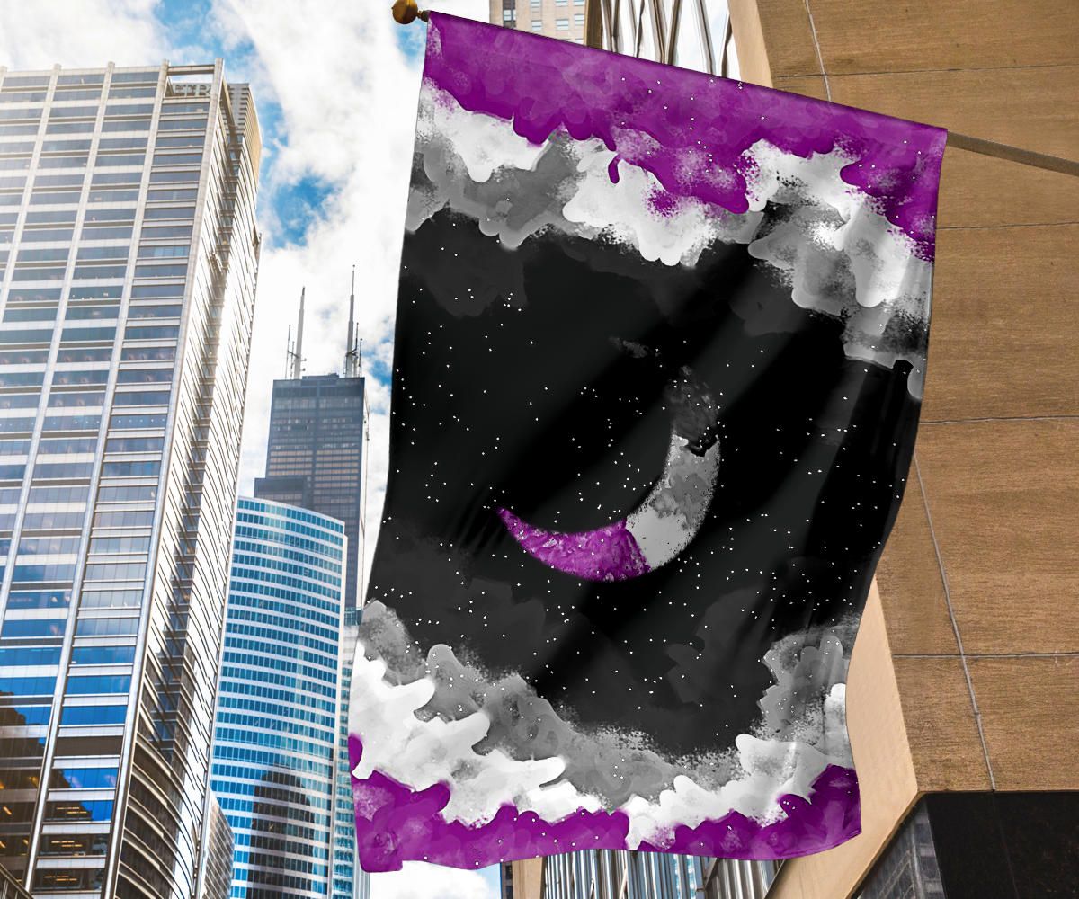 Asexual Flag Night Sky International Asexuality Day LGBT Hanging Decor Ace Flag