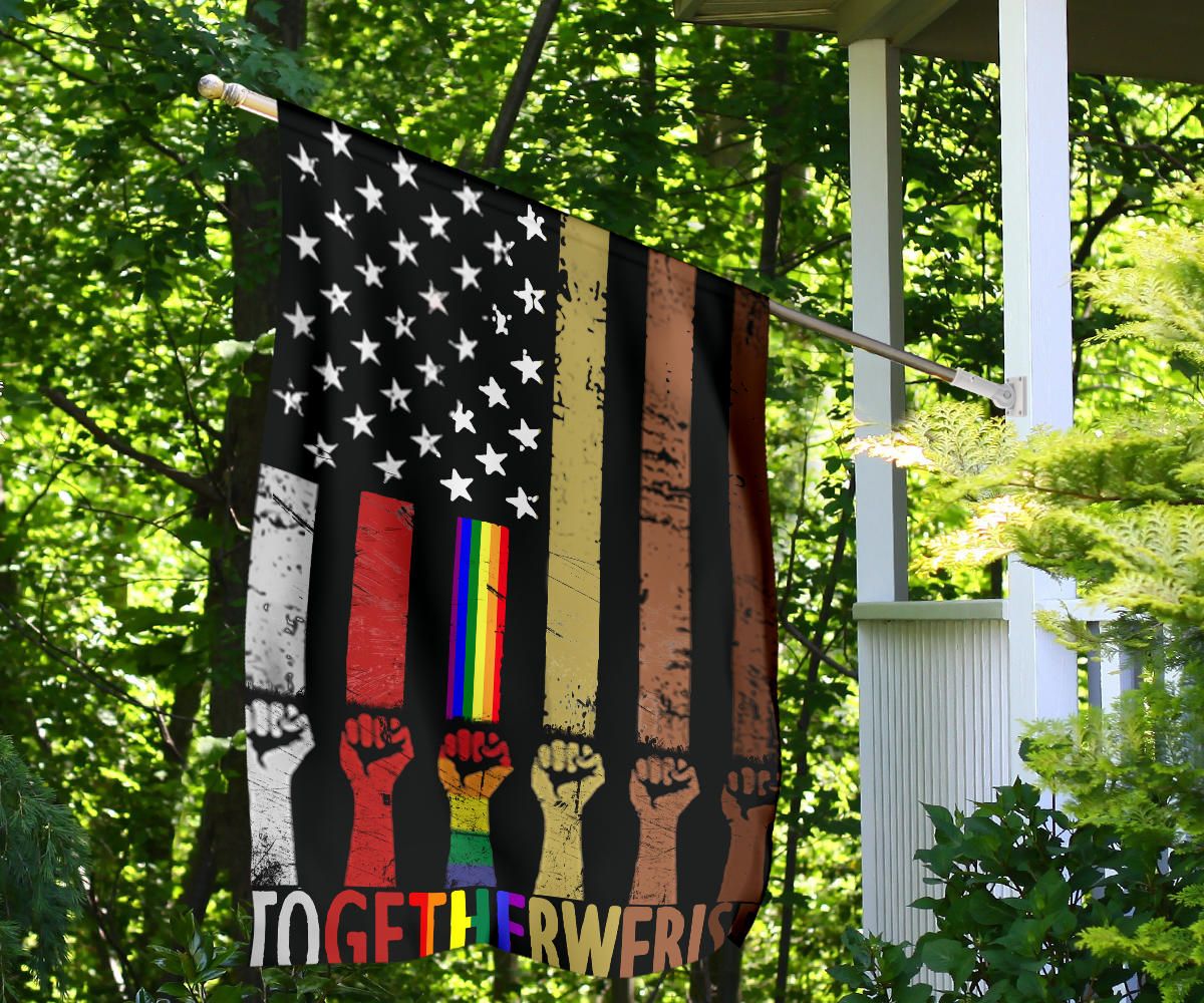 American Together We Rise Flag Juneteenth Be Kind Asl Flag Blm Patriotic Gifts