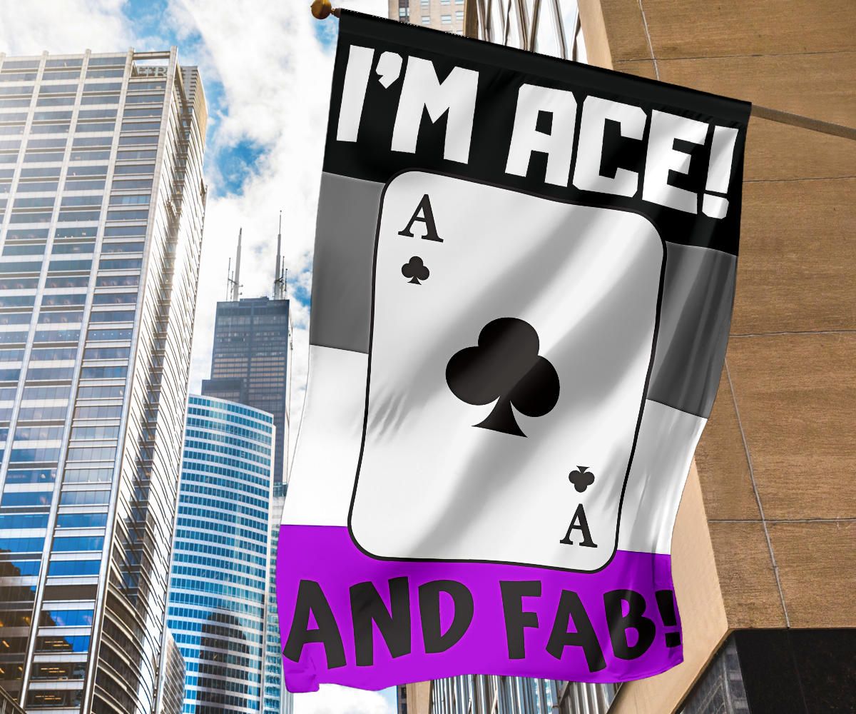 Asexual Flag I'm Ace And Fab International Asexuality Day Ace Flag LGBT Pride Parade