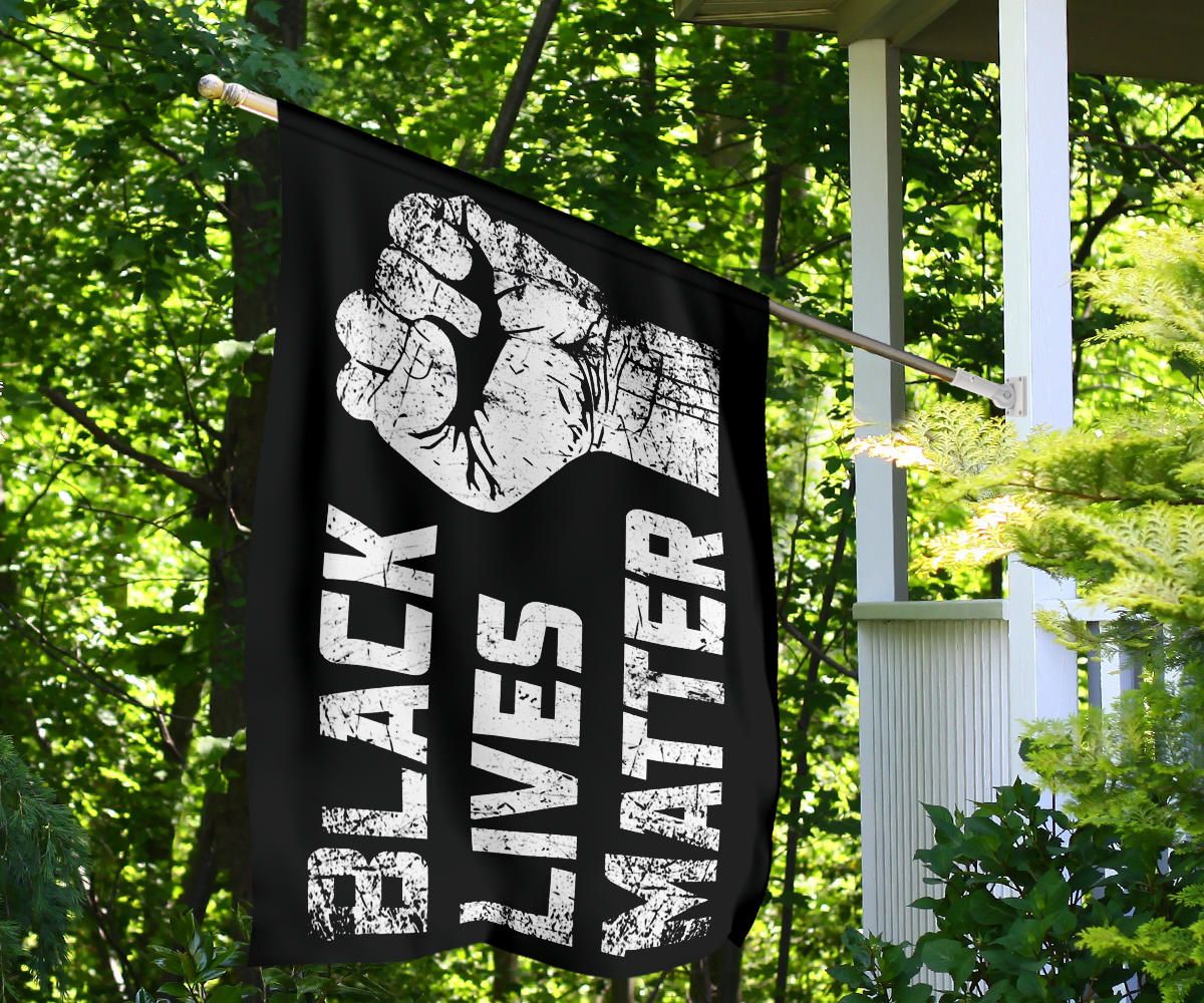 Black Lives Matter Flag Blm Fist Home Decor