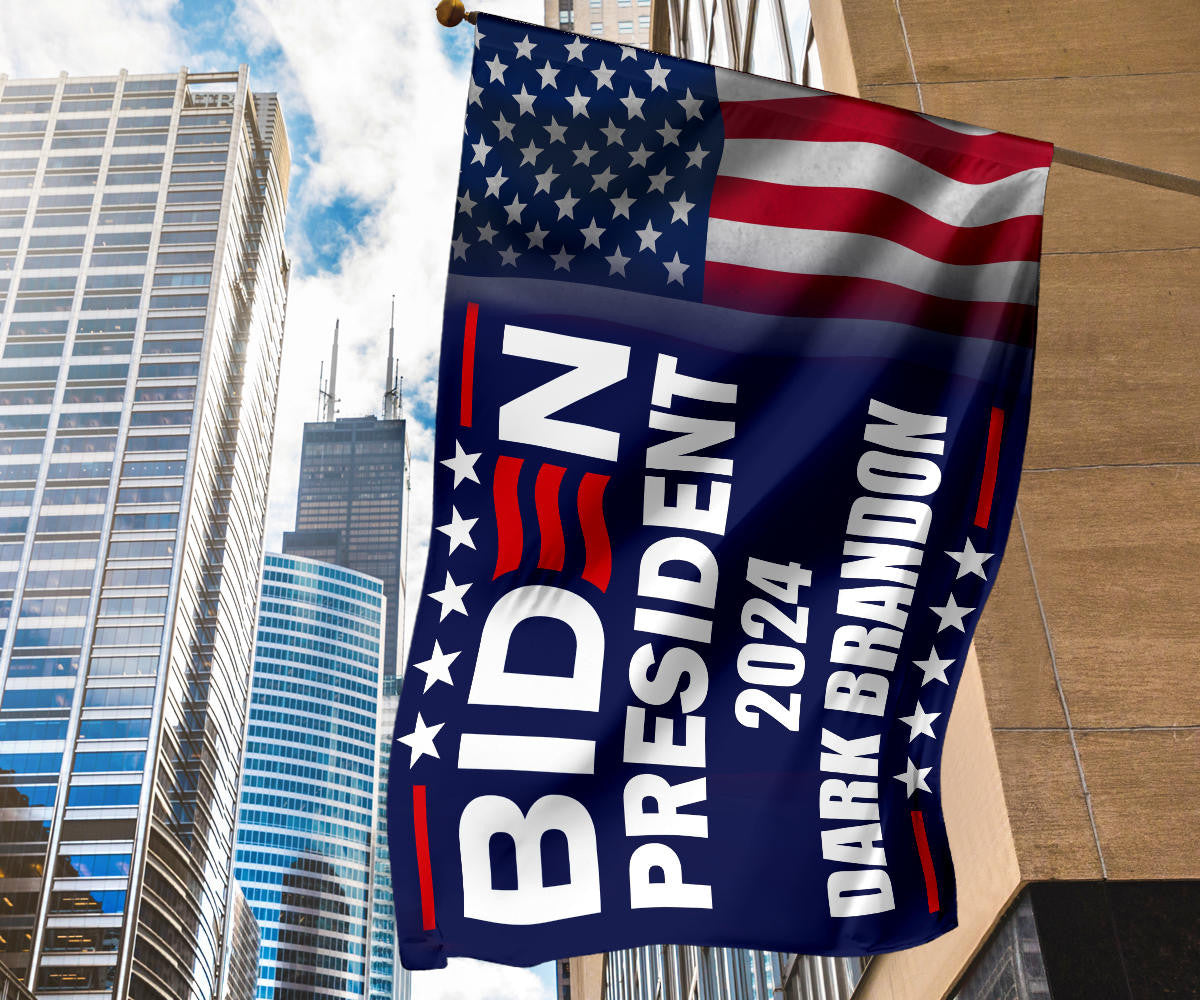 Biden President 2024 Dark Brandon Flag Joe Biden Campaign Merchandise