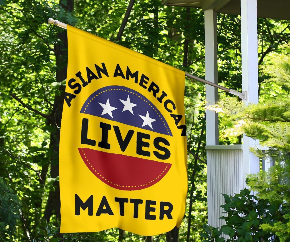 Asian American Lives Matter Flag Asian Lives Matter Stop AAPI Hate Hate Is A Virus Decor