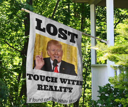 Trump Lost Flag Touch With Reality Funny Anti Trump Meme Anti Trump Sign Flag