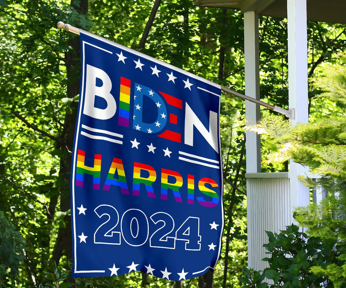 Biden Harris 2024 Gay Pride Flag LGBT Support Biden Harris 2024 Political Merchandise