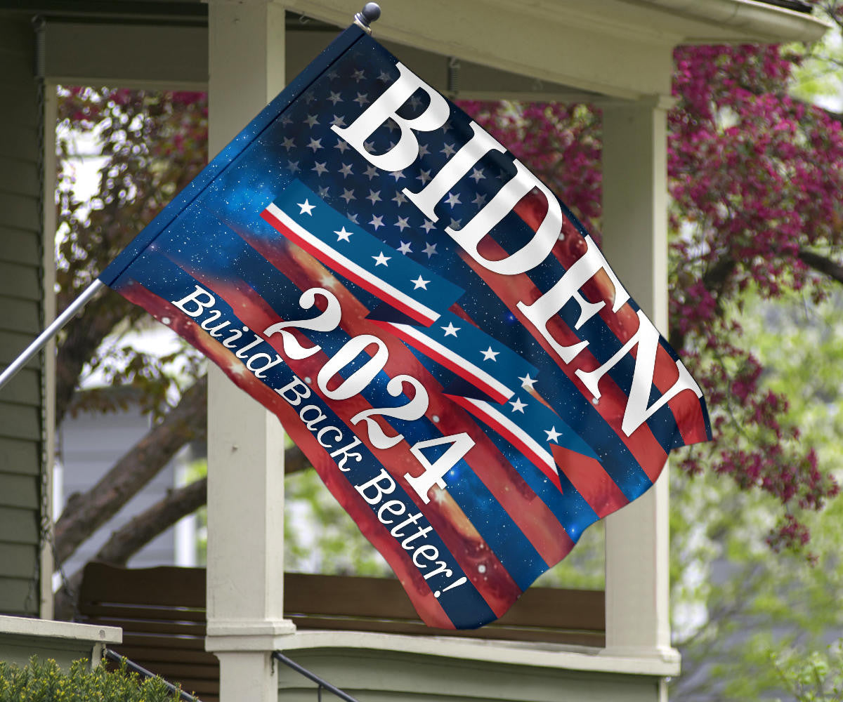 Biden 2024 Build Back Better Flag Vote Joe Biden 2024 Campaign Merch For Sale