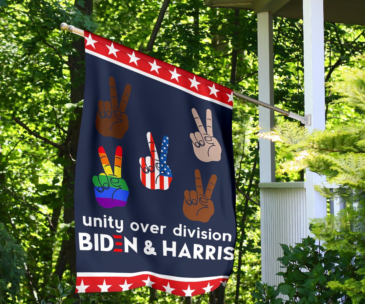 Unity Over Division Biden And Harris Flag For President 2024 Election Flag Unique Yard Ornaments