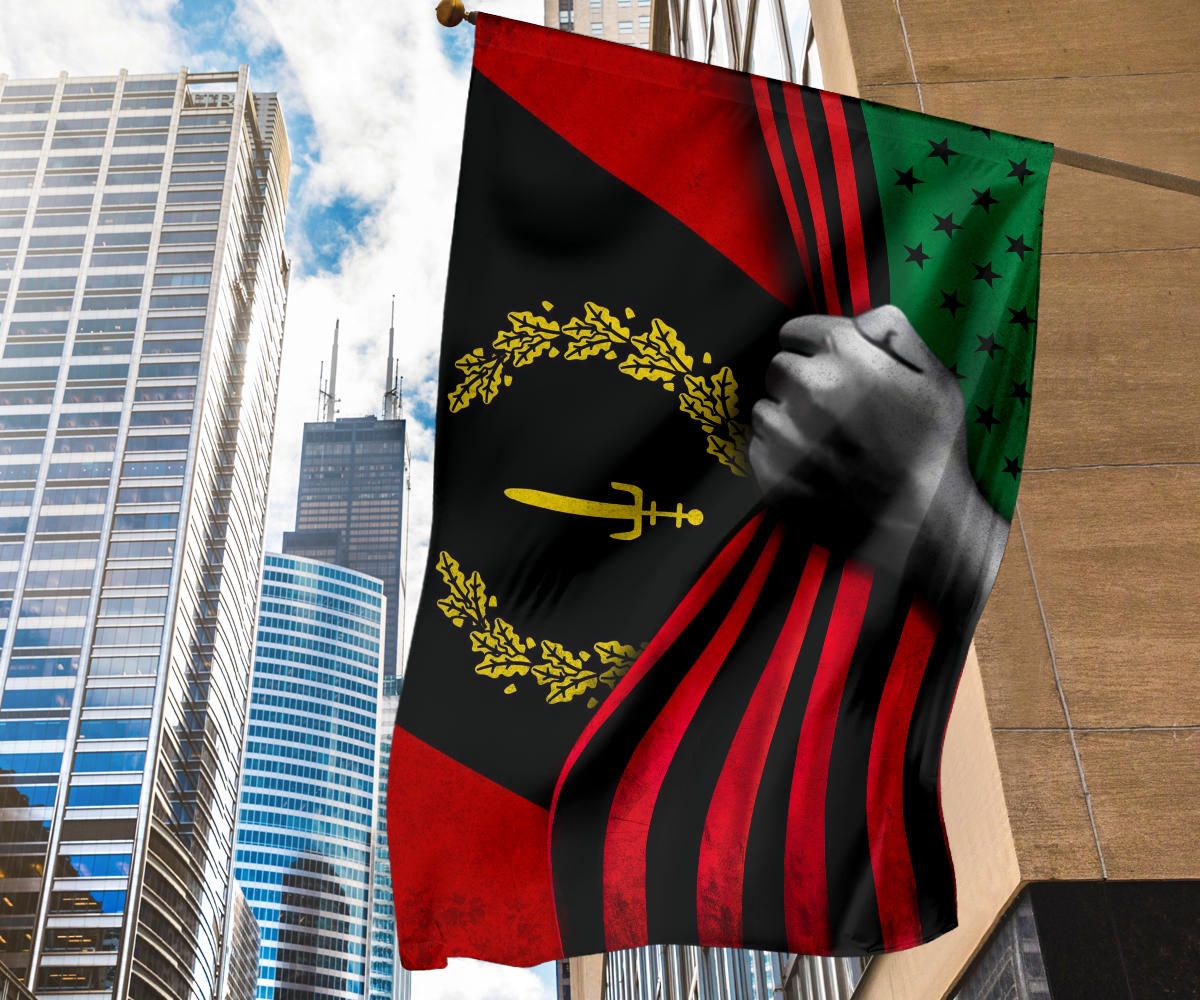 Black American Heritage Flag And Afro American Flag Black People African American History