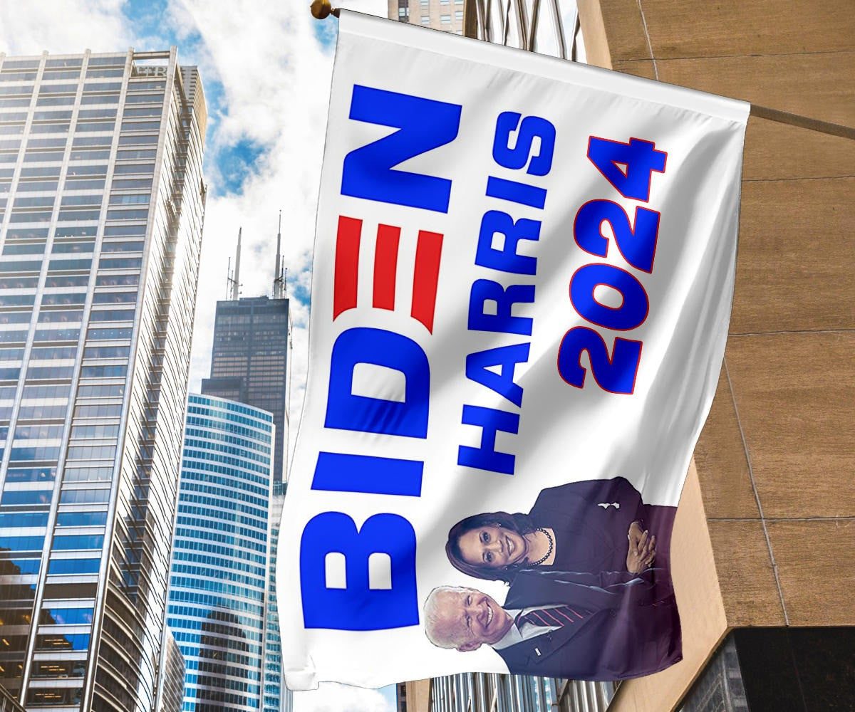 Biden Harris 2024 Flag Kamala Harris Vice President Joe Biden President 2024 Political Merch