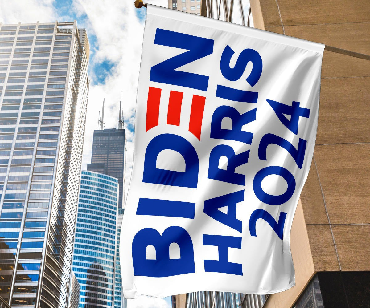 Biden Harris 2024 Flag Supporters For Biden Harris Campaign Merch 2024 Presidential Election