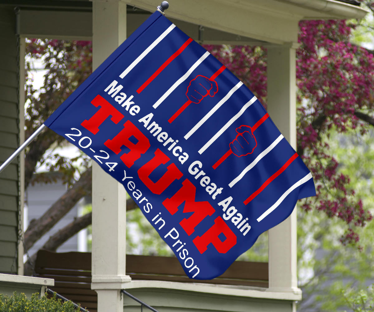 Trump 20-24 Years In Prison Yard Sign Make America Great Again Lock Him Up Anti-Trump Merch