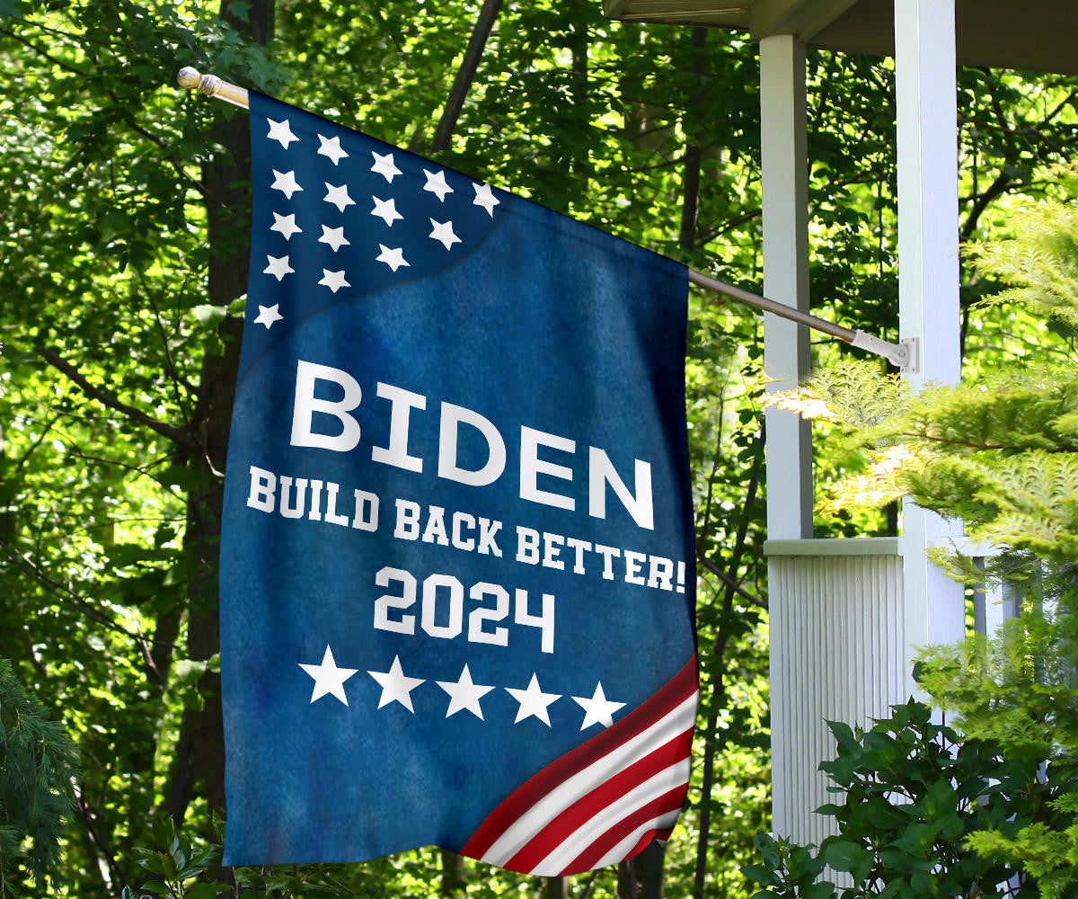 Biden 2024 Build Back Better Flag Voting Joe Biden 2024 Campaign Election Yard Flag